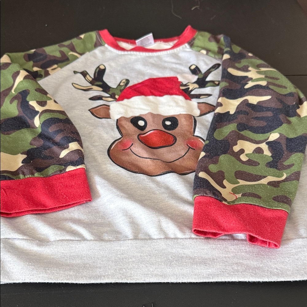 Kids Camo Reindeer Sweatshirt